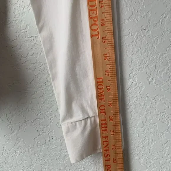 Harve Benard Element White Tortoise Shell Detail Blouse Size 4 - Picture 5 of 8